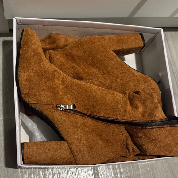 Women's Tan Suede Boots - Picture 5 of 5